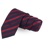 Navy Blue & Red Striped Broad Tie